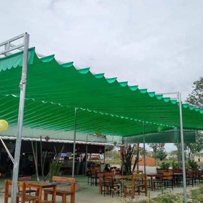 Bạt Mái Xếp Di Động Màu Xanh Lá Cây [Lượn Sóng]